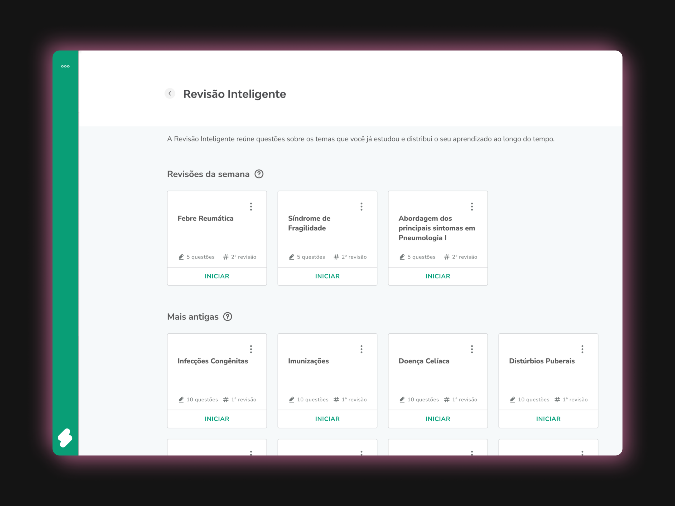 Desktop interface of an intelligent training system with learning paths, modules, and weekly metrics, designed to enhance user engagement and learning efficiency.